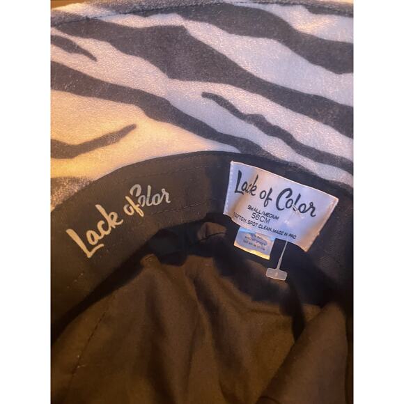 Lack of Color Terry Wave Bucket Hat Zebra Size Small/Medium S/M Black White - Picture 6 of 6